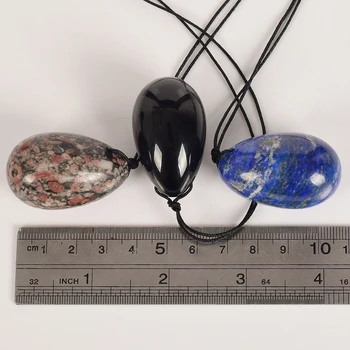 40*25mm Forate se amestecă yoni Ou de jad natural lapis lazuli piatră de cristal Pelviene Kegel Exercițiu de Strângere Vaginale Musculare 3pcs