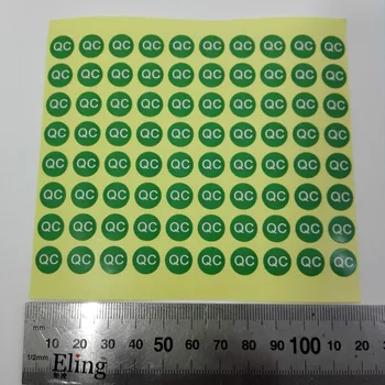 4000pcs/lot 10 mm QC hârtie Auto-adeziv eticheta autocolant pentru controlul calității, de culoare verde, Articol Nr.FA06