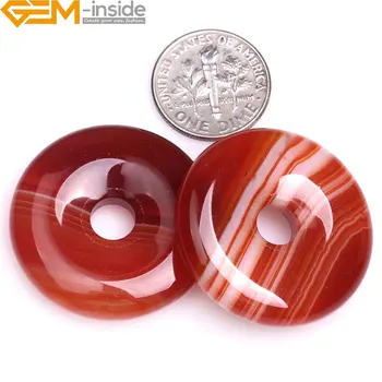 40mm 35mm 30mm Gogoși Inele Rosu Natural de Onix, Sardonix Piatră de Agat Margele Pentru a Face Bijuterii Transport Gratuit