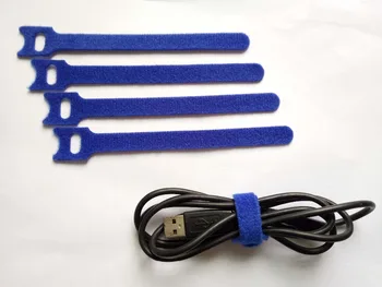 40pcs 300*12mm albastru Nailon Cablu Reutilizabile Legături cu Ochi Găuri spate în spate leg cu un cablu de nylon curea de Magie cârlig buclă organizator