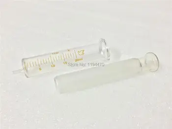 4buc/Lot 20 ml Seringă de Sticlă Injector Laborator Sticlarie Sampler