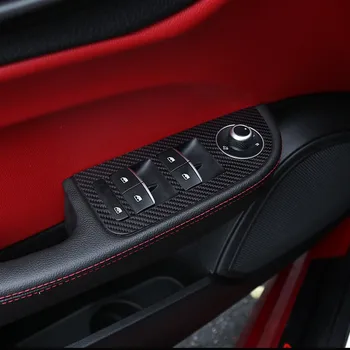 4buc mânerul Ușii Mașinii panoul Ornamental Decor 5D fibra de carbon autocolant Pentru Alfa romeo Giulia styling auto accesorii