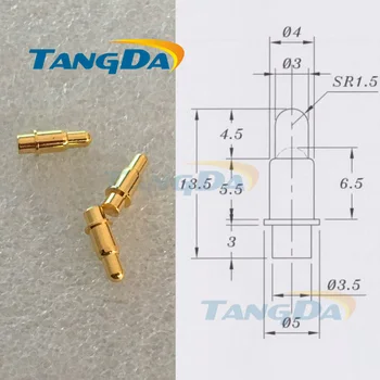 5*13.5 mm placare Cupru Primăvară degetar pin Curent PCB efectuarea sonda Electrod ac curentul de contact:2A placat cu Aur de A.