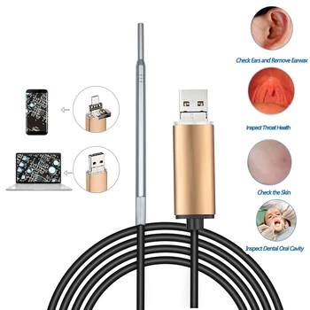5.5 mm Len USB Ureche de Curățare Instrument Vizual HD Ureche Lingura Multifunctional Earpick Mini Camera Pen Ureche de Îngrijire În ureche de Curățare Endoscop