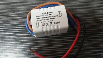 5 buc/lot 6 x1W LED Driver 500MA LED Transformator AC 170-260V DC 12V sursa de alimentare Pentru Lampa de iluminat