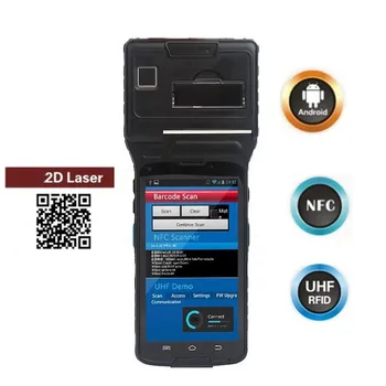 5 Inch Andriod Cititor de coduri de Bare 2D cu Cititor NFC, RFID UHF Cititor, Imprimantă Termică WIFI, Bluetooth, 4G LS550S(2D+UHF)