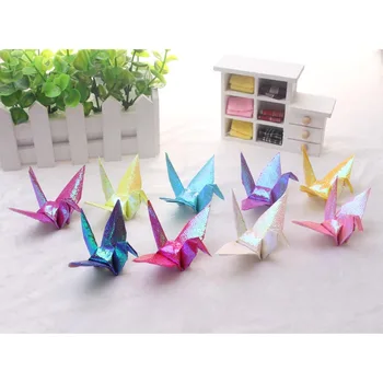 50 de Bucăți Manual DIY Macara de Hârtie de Nunta de Decorare Ziua de nastere Decoratiuni Petrecere de Logodnă Alb Origami Crane Consumabile Partid