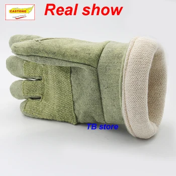 500 de grade de izolare termică mănuși rezistente la temperaturi Ridicate la cald mănuși ignifuge anti-opărire foc Aramid fibre țesute