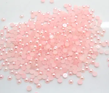 5000Pcs de 3 mm de culoare Roz Jumătate Roud Margele Perla FlatBack Album Ambarcațiuni Cabochon Kawaii Ornamente DIY Accesorii