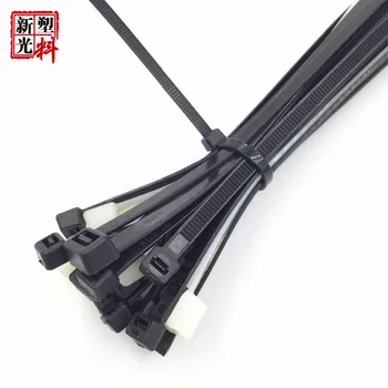 500Pcs/pachet 5*200mm Înaltă Calitate, lățime 4.0 mm Culoare Negru Standard, Fabrica de Auto-blocare din Plastic Nylon pentru cabluri,Sârmă Cravată Zip