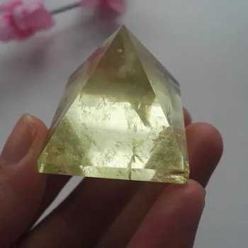 50g Clar Naturale Citrin Piramida de Cuart Cristal Galben de Puncte Materiale Reziliat Lustruit Reiki de Vindecare Fengshui Decoratiuni