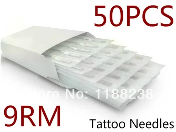 50PCS 9RM Pre-a Făcut de Unică folosință Sterilizate Tatuaj Ace Rotunde Magnum Ace din Oțel Inoxidabil Pentru tatuaj mânere tatuaj sfaturi