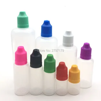 50pcs E Sticla Lichid de E-Cig PE Vârful Acului din Plastic Flacon Picurător 5 ml 10 ml 15 ml 20 ml 30 ml 50 ml 60 ml 100ml 120ml protecție pentru copii