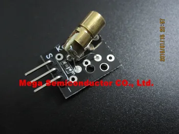 50PCS KY-008 650nm senzor Laser Modulul de 6mm 5V 5mW Red Dot Laser Dioda de Cupru Capul pentru Arduino