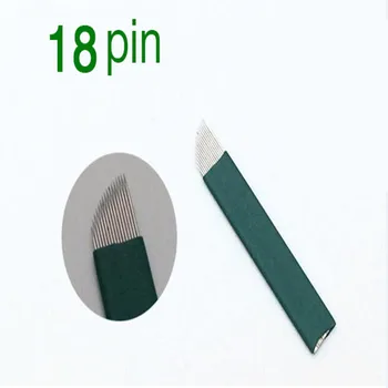 50PCS/Pachet 18 Pin 0.18 mm Ascuțite Machiaj Permanent Lame Microblading Ace pentru 3D Broderie Manuală Machiaj Permanent Pen