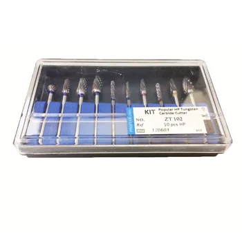 5boxes laborator Dentar materiale freze dentare Fierbinte Hungsten Carbura freze kit de rășină Acrilică și metal