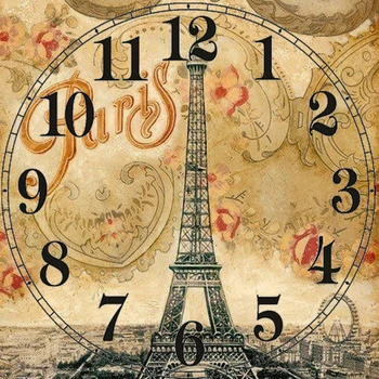 5D diy diamant broderie Pictura cruciulițe Turnul Eiffel ceas de imagine diamant mozaic autocolante de perete decor acasă cadou DK241