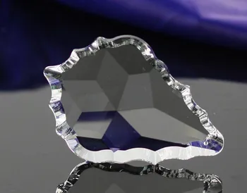 5pcs/lot 76mm Clar de cristal de sticlă frunze de arțar Candelabru prisma Piese de decor lampa agățat pandantiv accesorii