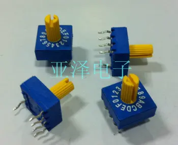 5PCS/LOT ECE 16 biți comutator rotativ, 0-F cadran rotativ switch, cod comutator, 4:1 pin, cu cod pozitiv
