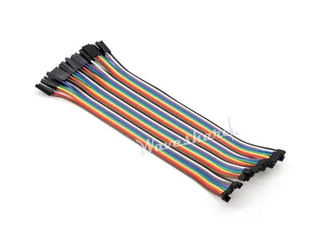 5pcs/lot Flexibil 20cm Multicolor 40 Pin Femeie la Femeie Consiliul de Dezvoltare Cablurile de legătură Dupont Cablu Panglică 2-a-2.54-teren