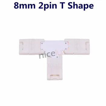 5pcs/lot Rapid Splitter de 90 de Grade Conector Colț Conductor de 8mm 10mm 2pin 4pin 3528 5050 RGB Singură Culoare LED Strip