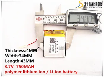 5pcs [SD] 3.7 V 750mAH,[403443] Polimer litiu-ion / Li-ion pentru JUCĂRIE,POWER BANK,GPS,mp3,mp4,telefon mobil,vorbitor