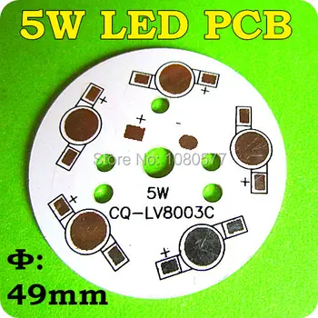 5W 50mm radiator PCB Bord, 5W LED Aluminiu placă de bază, 5W LV8003c de mare putere PCB pentru DIY o lampă cu LED-uri.