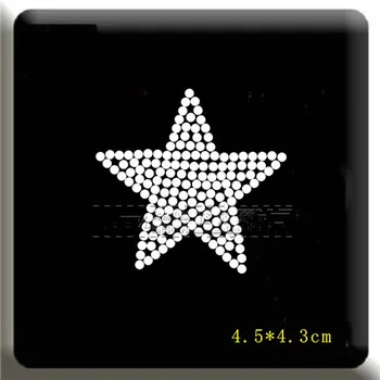 6pc/lot Star design piatra pietre motiv de proiectare hot fix de fier pe stras motive hot fix stras transfer motive