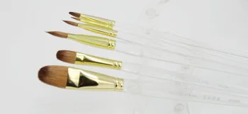 6Pcs/Set Fine pictate manual Tanuki perie de păr pictura pen guașă perie vopsele acrilice transparente rod Profesionale de Artă