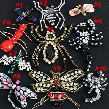 6piese/lot de Moda de mână cu margele insecte patch-uri de Îmbrăcăminte sac de bijuterii DIY accesorii scorpion albine spider ant RS4