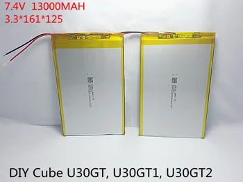 7.4 V 13000mAh Tablete Baterii DIY U30GT, U30GT1, U30GT2 dual patru-core tablet pc baterie 33161125 Dimensiune:3.3 * 161 * 125 mm