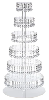 7 niveluri de Partid tort Rotund titularul de Cristal transparent acrilic Suport Tort pentru aniversare de Nunta de decorare de Aprovizionare