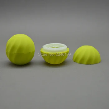 7G 50pcs/lot Minunat Balsam de Buze Recipient de Plastic Colorate, Ruj Subpachet Drăguț DIY-Balsam de Buze Cutie de Ambalaj Minge de Tenis Forma