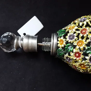 8 ml Sticla de Parfum de Epocă Gol Reîncărcabile Sticla Floare de Metal Înger Cioplite Recipient de Sticlă Portabil Cadou Decor Acasă#59107