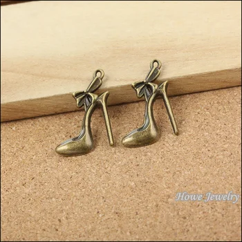 80 buc Epocă Farmece Pantofi Pandantiv bronz Antic se Potrivesc Bratari Colier DIY Bijuterii din Metal Making10059