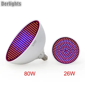 80W/ 26W Led-uri Cresc Light AC85-265V E27 Rosu/Albastru 800 Led-uri LED de Plante Hidroponice Indor Cresc Lumini LED-uri Bec LED Lampa de Creștere