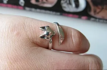 925 sterling silver moda deschideri de inel fox ring