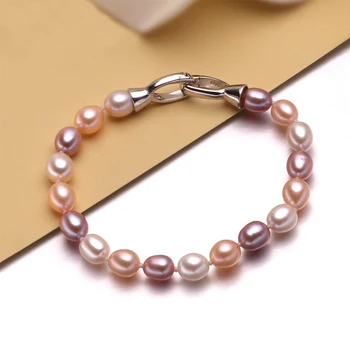 925 sterling silver pearl bratari pentru femei,foarte natural de apă dulce pearl brățară perla bijuterii de înaltă calitate, cel mai bun cadou