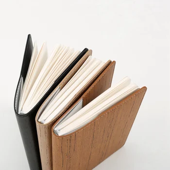 A6 carte de buzunar notebook mic cu 80 foi crema de hârtie Punctate de pagini Căptușite Simplă pagină, fiecare pagină poate fi rupt din piele PU notă
