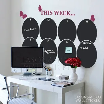 Acasă Decorare Tapet Tabla Planificator Săptămânal fluture / Calendar de Vinil Decal perete autocolante pentru decor acasă