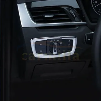 Accesorii Decor Interior ABS Cap Lumina Farurilor Buton Comutator Capac Ornamental Cadru Autocolant se Potrivesc pentru BMW X1 F48 2016 2017