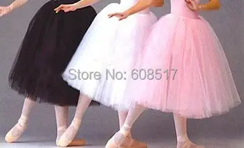 Adult design fusta de balet alb/roz/negru fusta de balet de fuste din organza tul dans costum de puf fusta de performanță fusta