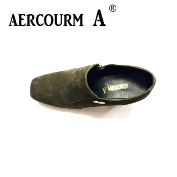 Aercourm O piele de Oaie Toamna Pompe de 5 cm Toc Moale din Piele Tocuri inalte Handmade de Calitate, Elegante Femei Pantofi NOI H909