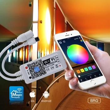 AL-LC03 Super-Mini LED WIFI LED RGB APP Controller + 24 De Control de la Distanță Pentru RGB LED Strip Lumina DC5-28V