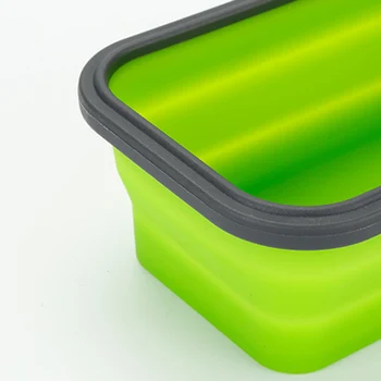 Alimente Grad Silicon Cutie de Prânz Rabatabila Container pentru Alimente Bento Box Pliabil Portabil cu Microunde Tacamuri Alimente Crisper Box KC1682
