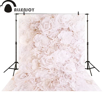 Allenjoy fotografie fundal Alb pur de Trandafiri flori de perete nunta o cercetare photocall design original personaliza