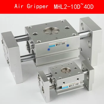 Aluminiu MHL2 10D 16D 20D 25D 32D 40D cu Dublă acționare Pneumatic de Prindere Largă de Aer de Tip Gripper Paralel Cilindru Cleme Teava de 10-40m