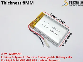Am energie 3,7 V litiu-polimer baterie 803048 1200MAH navigator GPS PSP joc placa de sunet