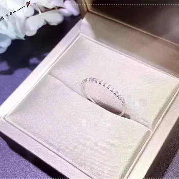 ANI 18K Aur Alb (AU750) Femei Inel de Nunta Certificată I/SI 0.22 CT Diamant Adevărat Romantic de Logodna Inel de Trupa pentru Propunere
