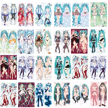 Anime, Hatsune Miku Perne, Îmbrățișând Perna Caz Acoperire Decorative, fețe de Pernă față-Verso 2way Sexy 50X150CM